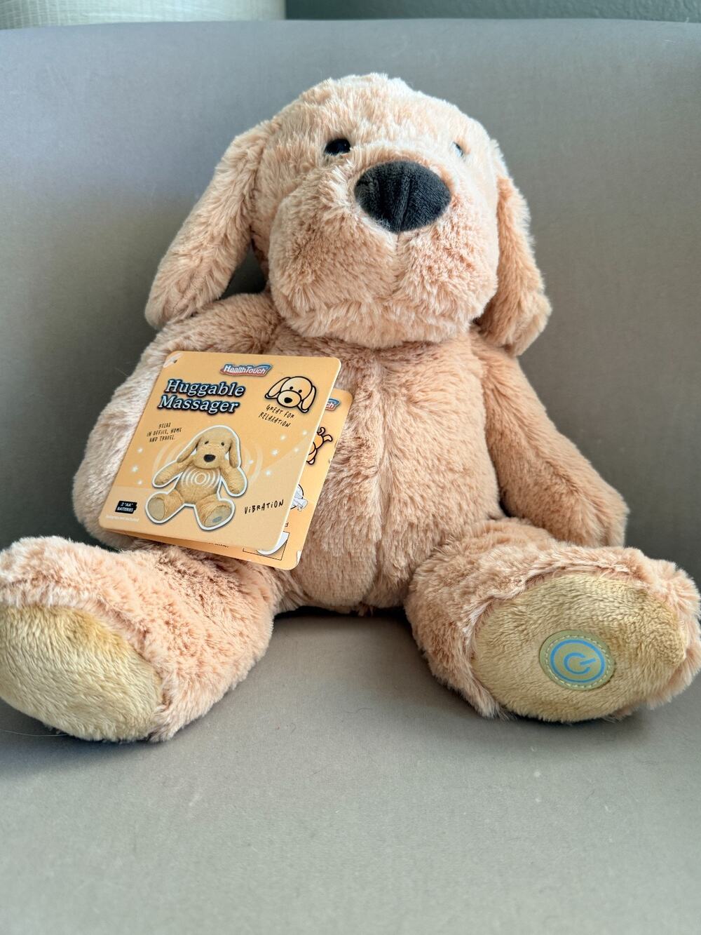 HealthTouch Huggable Massager Vibrating Puppy Dog Plush NEW with Tags 13"